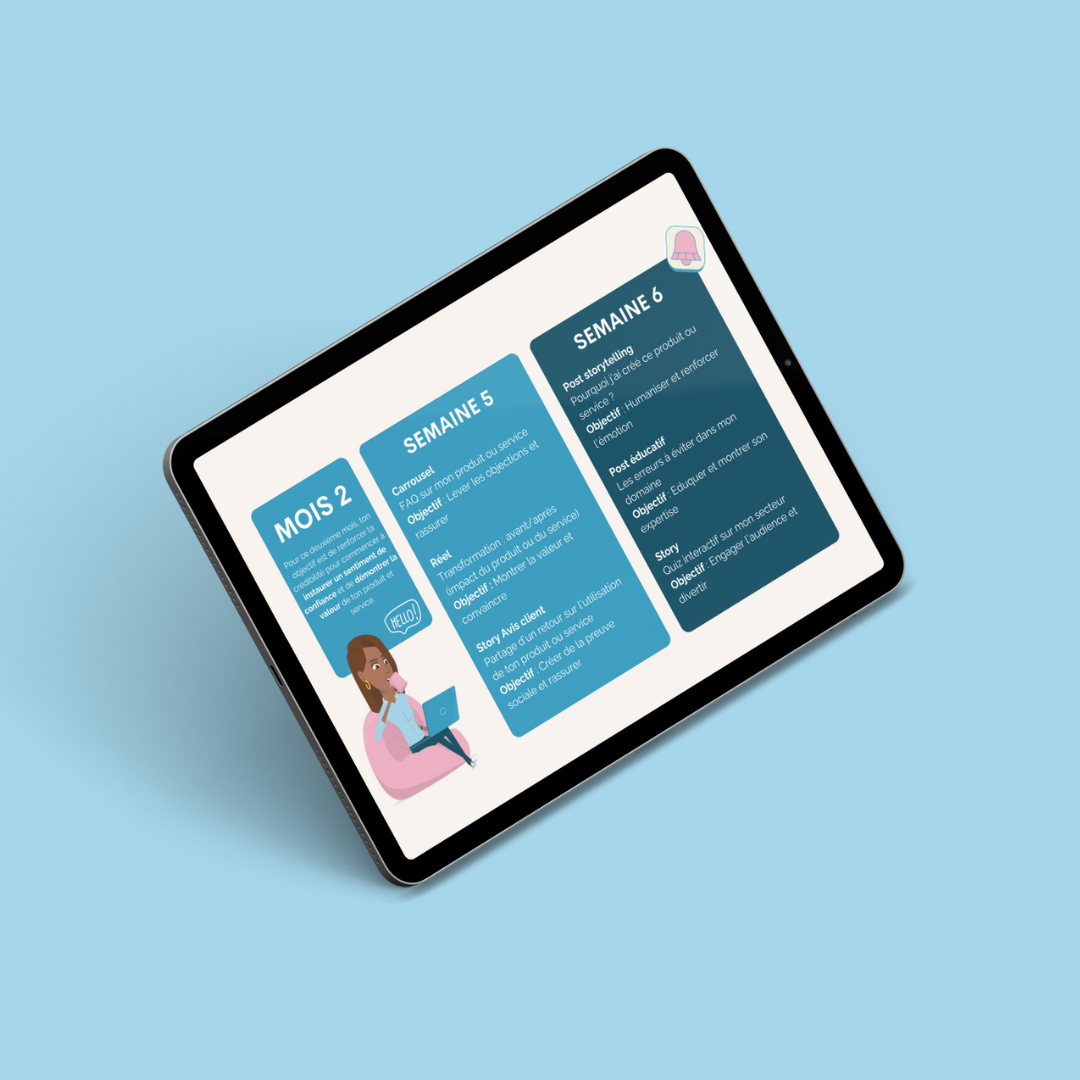 4 mois de contenu pour lancer ton business sur Instagram
